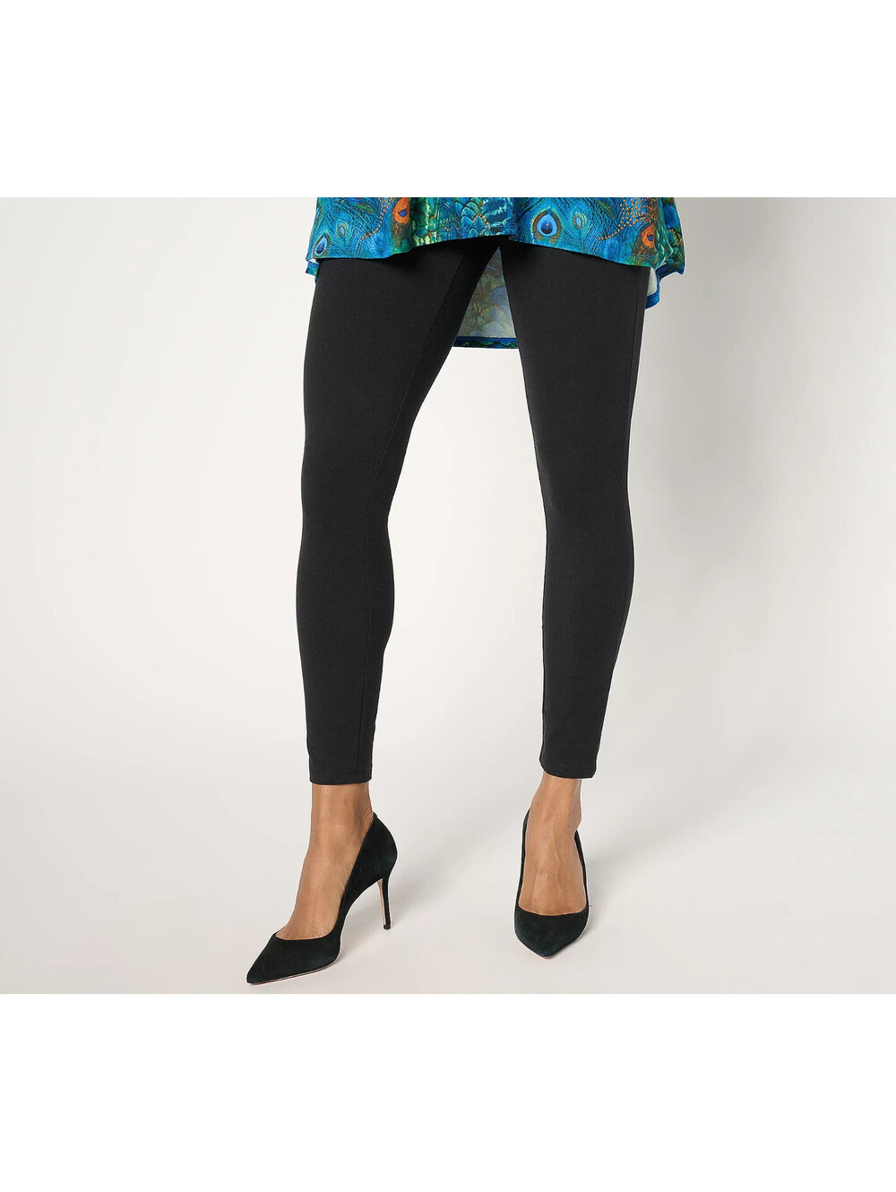 Women with Control Regular Knit Leggings Black,Meium